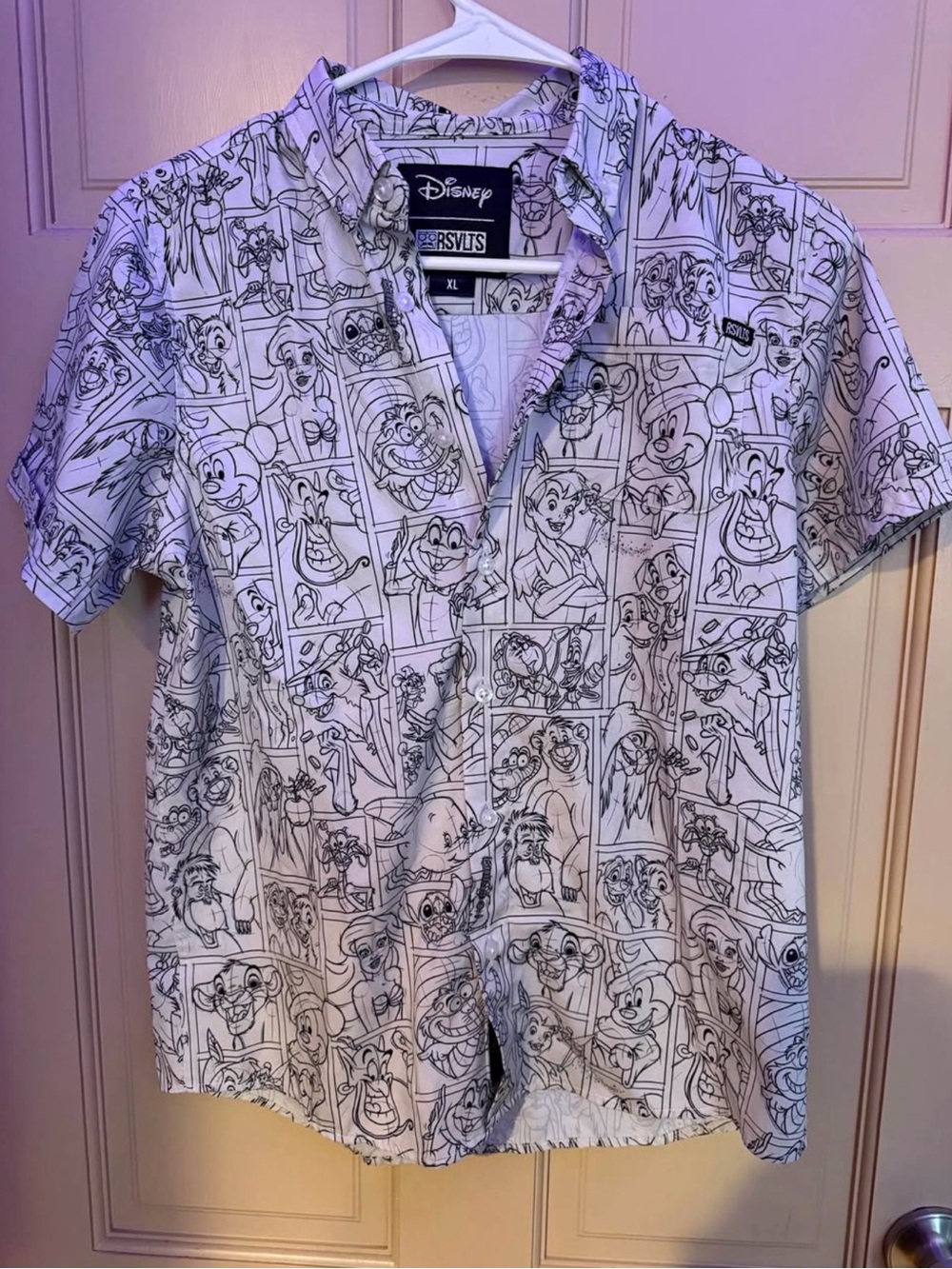 Boys Disney RSVLTS Button Up XL